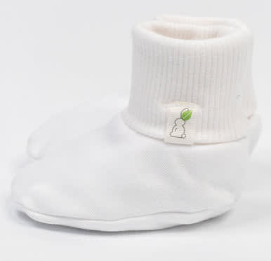 Bundle Of Joy Interlock Booties - Innocence White