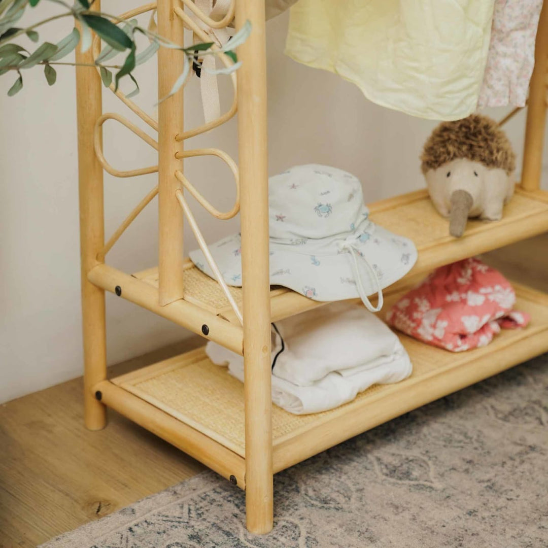 Belle Kids Montessori Clothing Rack - Natural