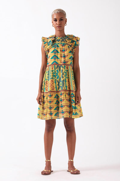 Olga Mini Dress - Turquoise