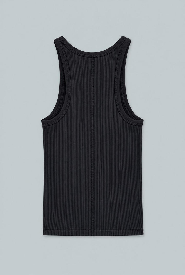 Ribbed Tank Top - Black