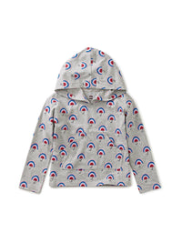 Hooded Top with Kanga Pocket - Rainbow Umbrella