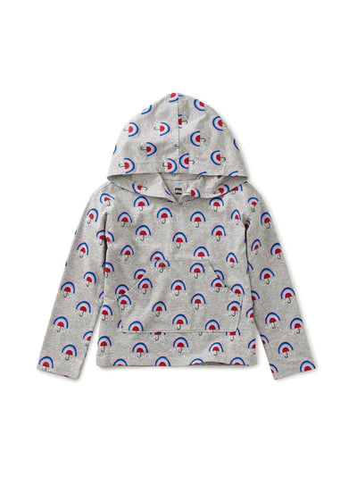 Hooded Top with Kanga Pocket - Rainbow Umbrella