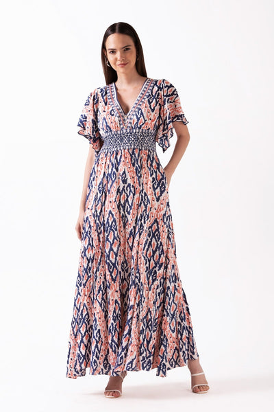 Avatara Maxi Dress - Coral