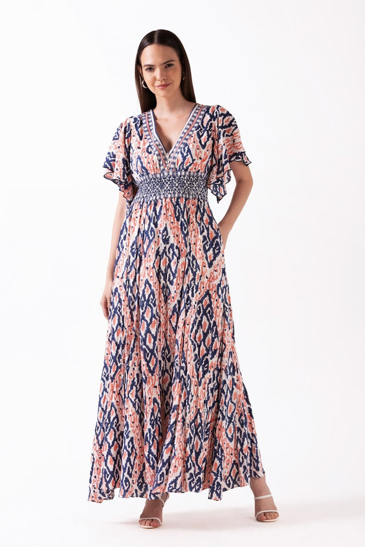 Avatara Maxi Dress - Coral