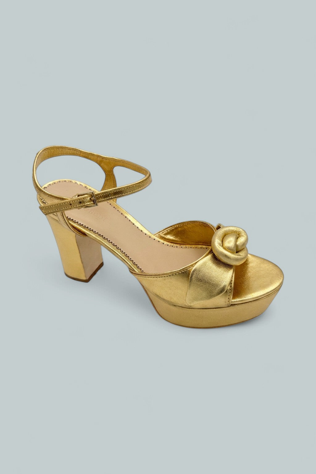Women's Arianna Knotted Rose Sandals - Gold