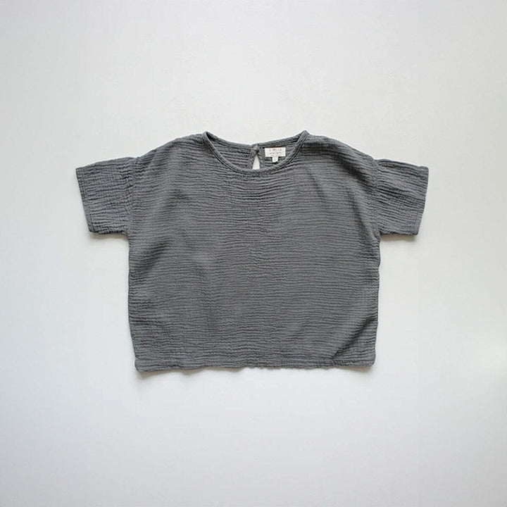 The Muslin Top - Lead Gray Tops The Simple Folk 