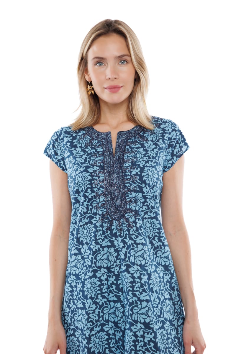 Rowena Tunic - Sea Blue/Indigo