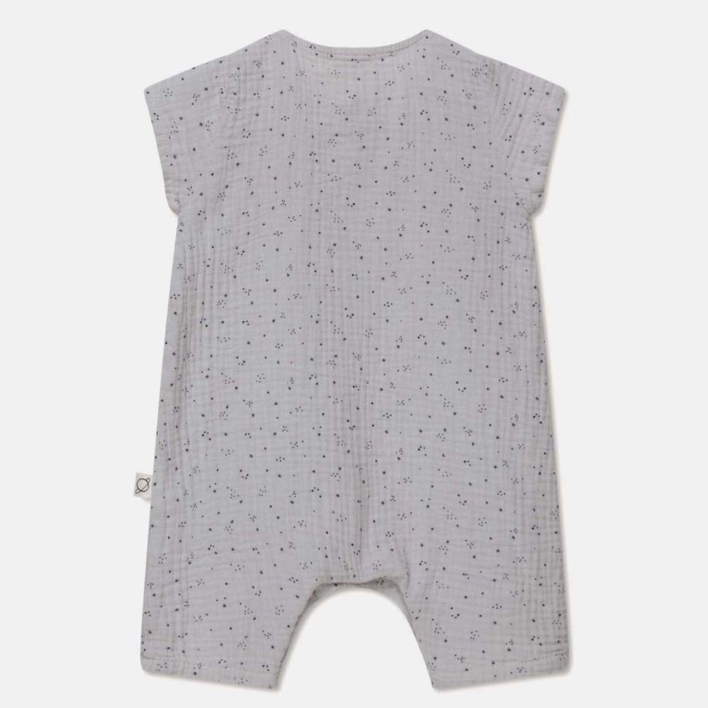 Gauze Star Print Baby Jumpsuit - Soft Grey One Pieces My Little Cozmo 