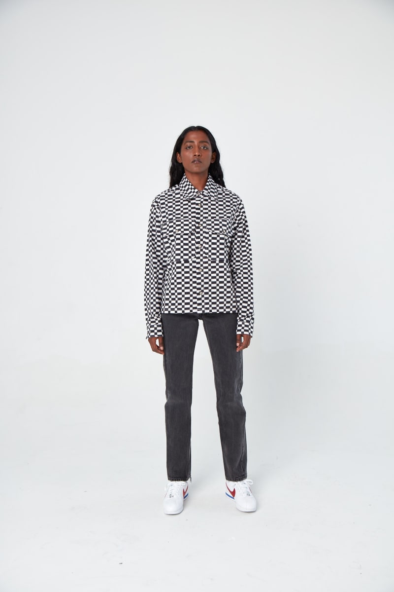 Hand Printed 'The Sophia' Over-Shirt - Checkers Twill