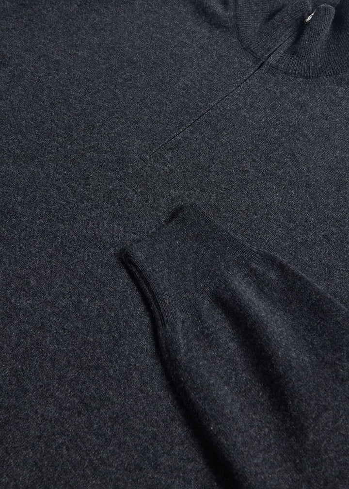Cashmere 1/4 Zip Sweater - Dark Grey