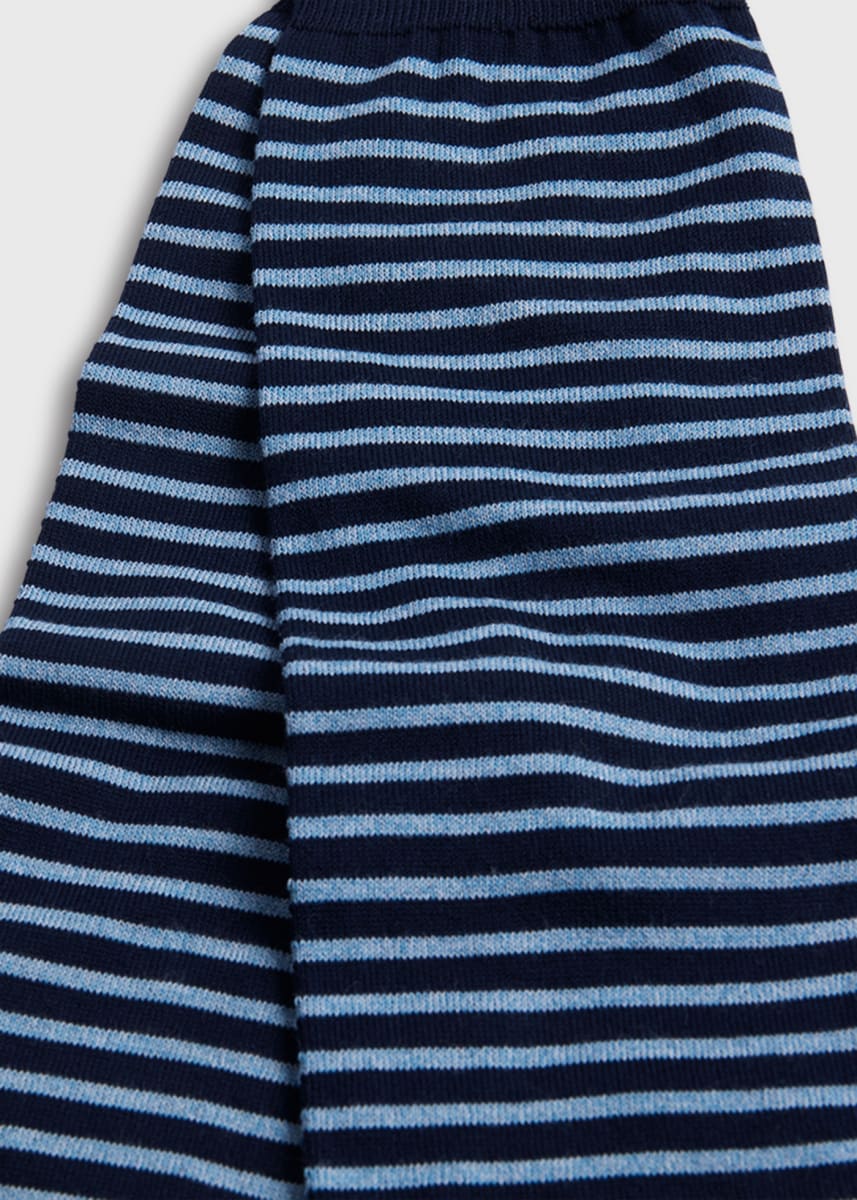 Horizontal Stripe Sock - Navy