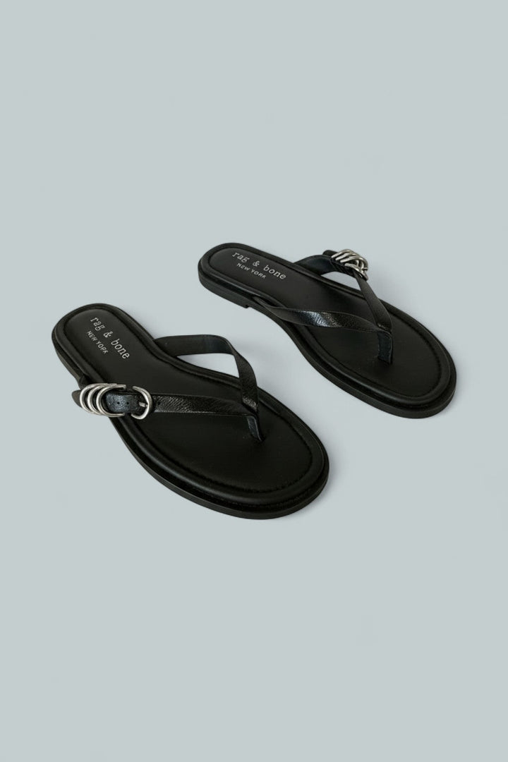 Women's Gia Thong Sandals - Black
