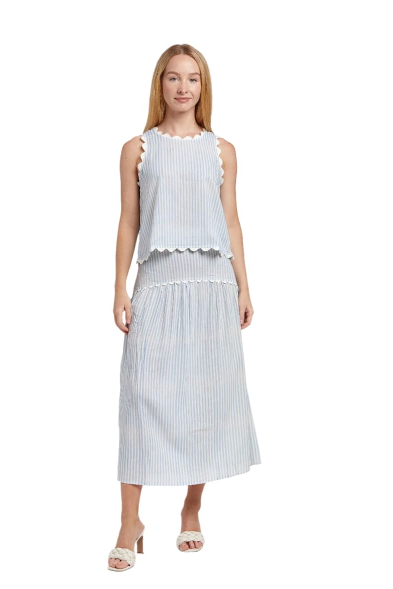 Quinn Top - Blue Stripe