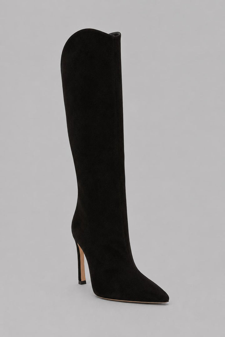 Women's Maryana Sculpt Pointed Toe High Heel Boots - Black