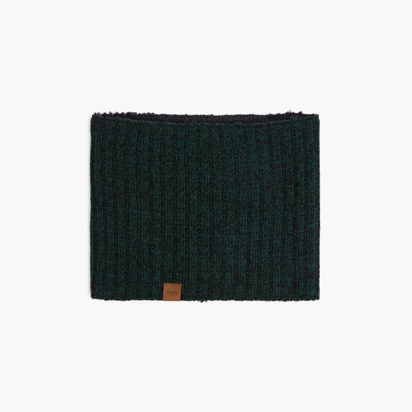 Tweed Neck Warmer - Melange Pine & Black - FINAL SALE
