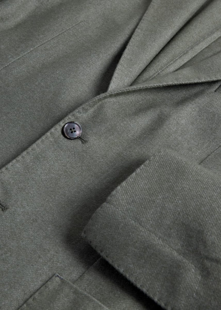 Wool Garment Dyed Jacket - Sage
