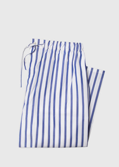 Stripe Cotton Pant - White