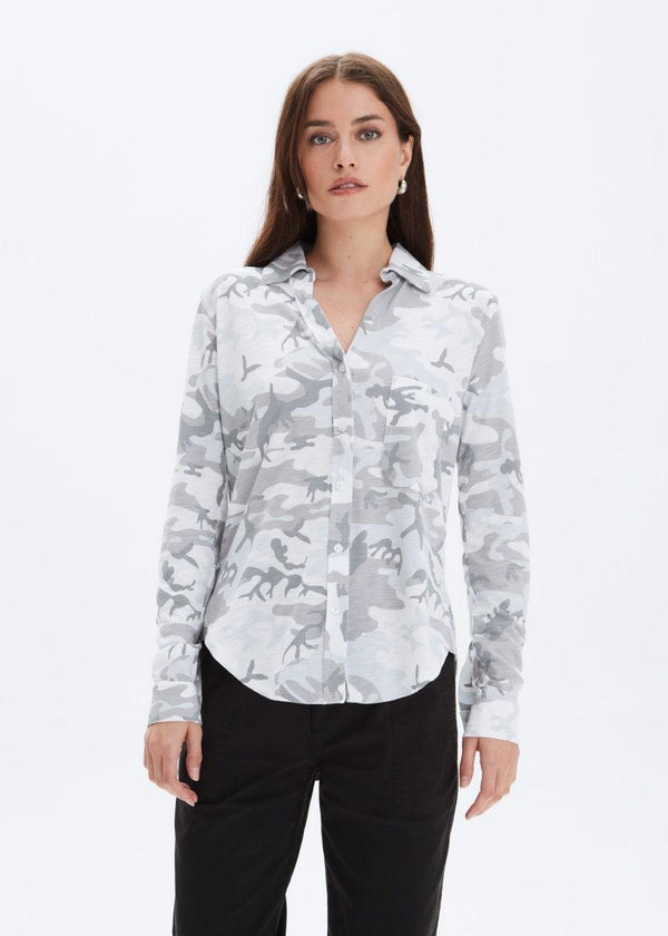 Camo Amrat Jersey Blouse - Grey Camo