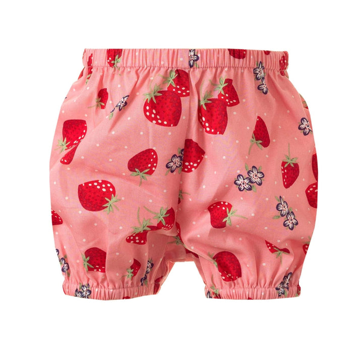 Strawberry Button Front Dress & Bloomer