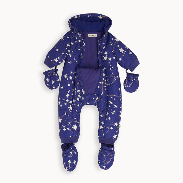 Bute - Navy Constellation Baby Snowsuit - Blue