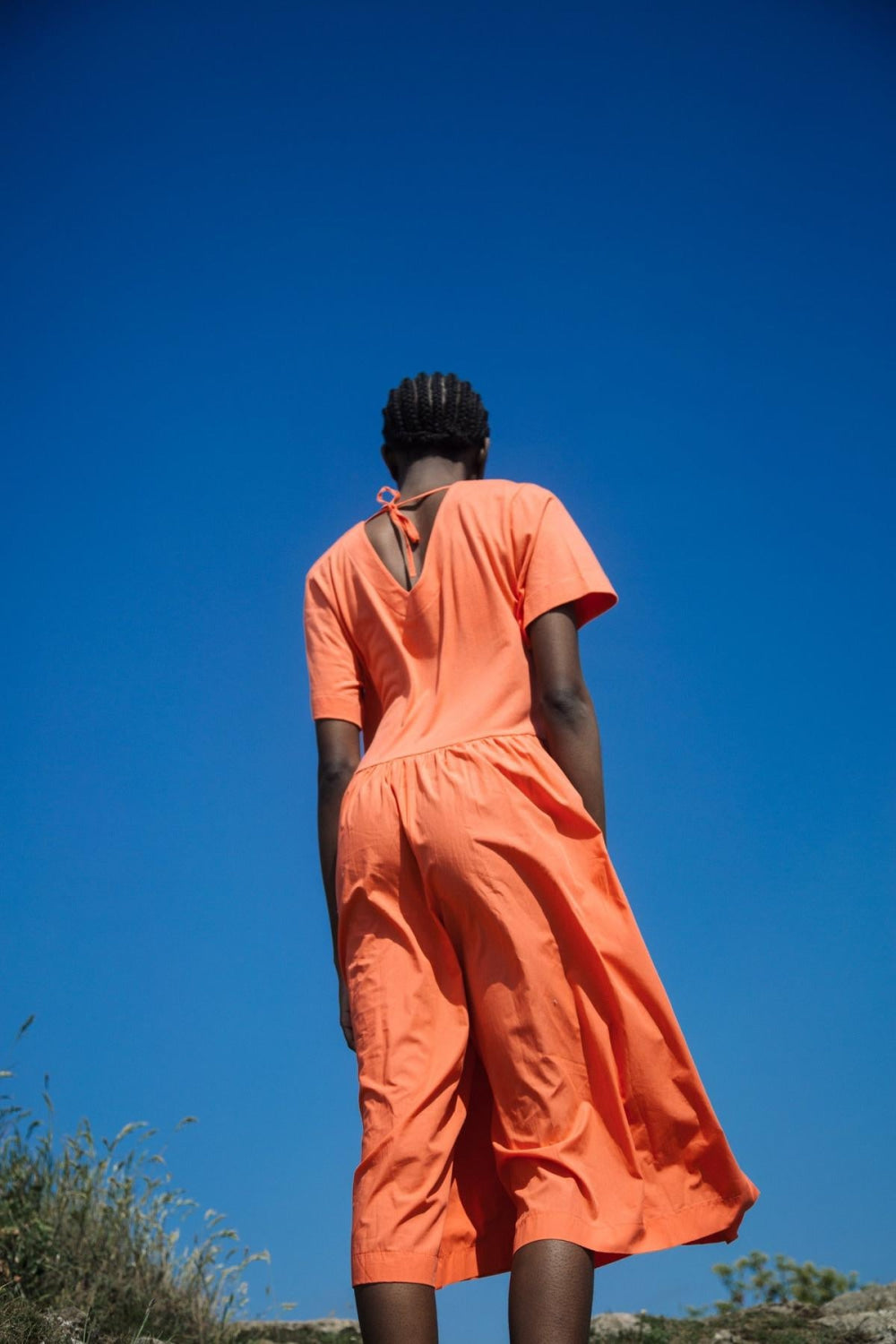 Zarya Organic Cotton Jumpsuit - Coral - Jumpsuit