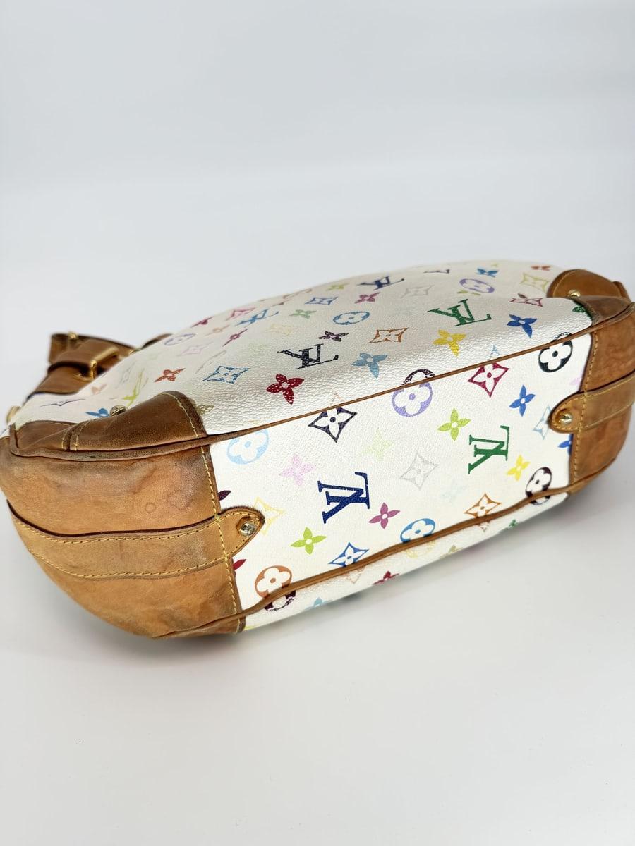 Pre-Owned Louis Vuitton Greta Crossbody Multicolor White