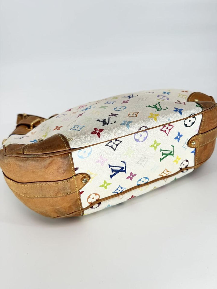 Pre-Owned Louis Vuitton Greta Crossbody Multicolor White