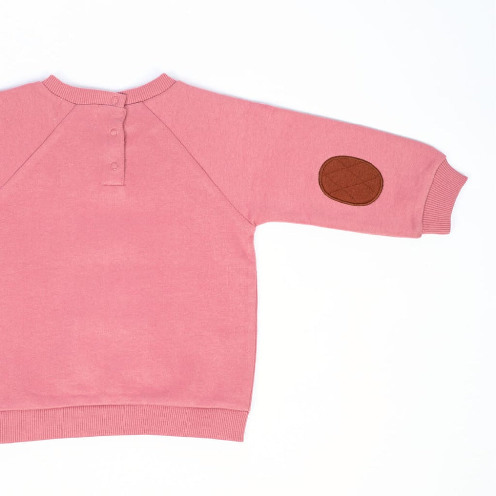 Zebra Brushed Fleece Sweatshirt - Beets - Crewneck Sweatshirt