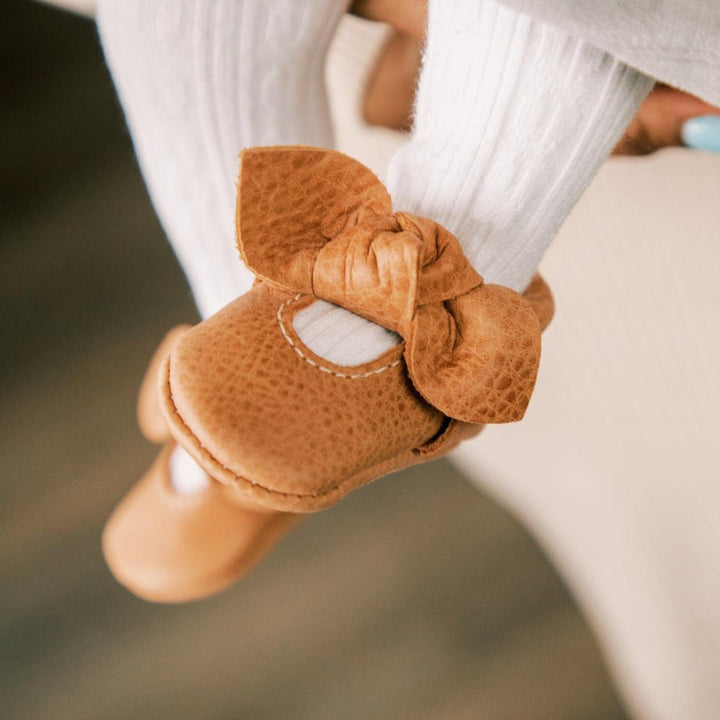 Zion Knotted Bow Baby Shoe - ’Flats - Baby Kids Adult All’