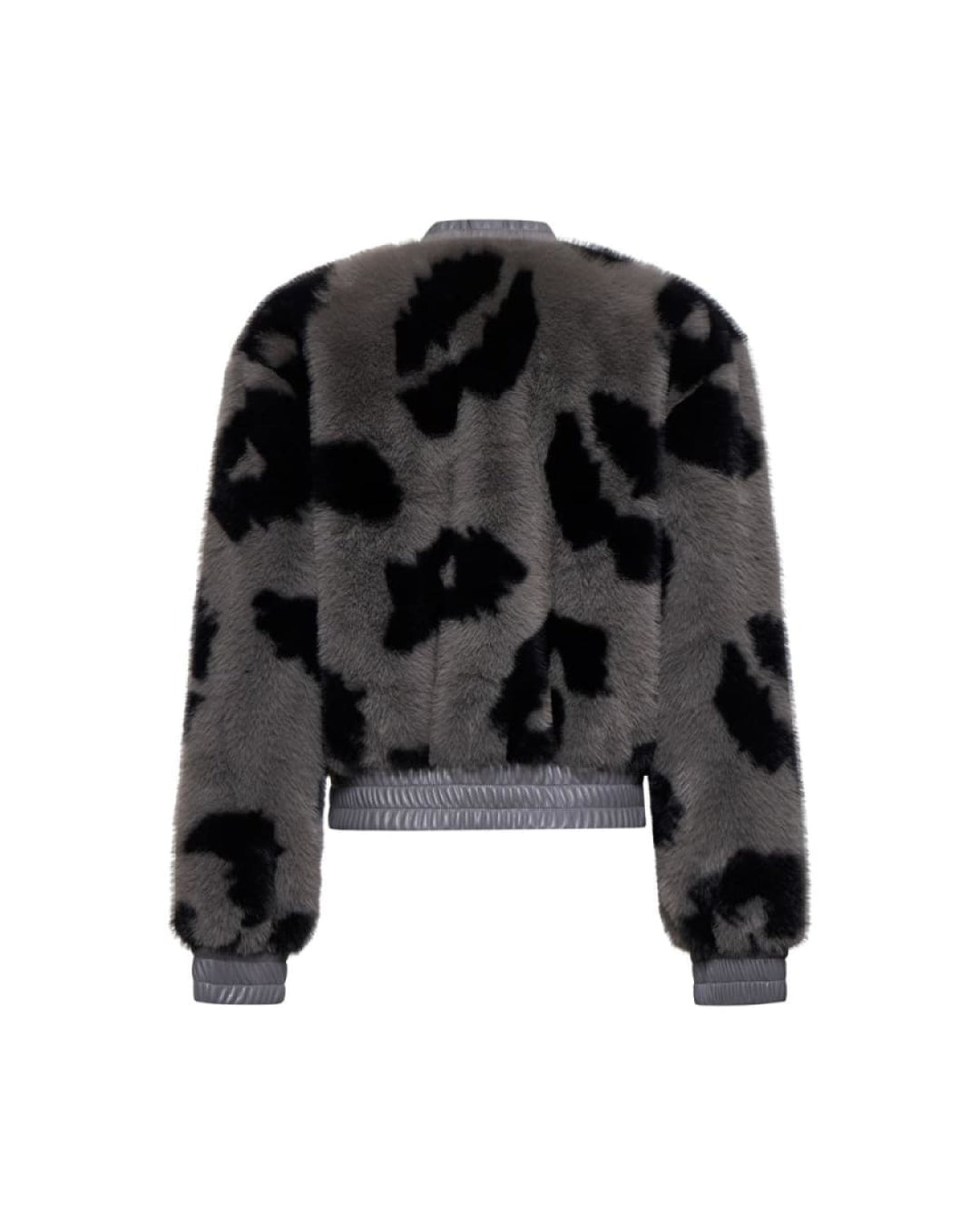 Zip Faux-fur Jacket - Steel Grey - Jacket
