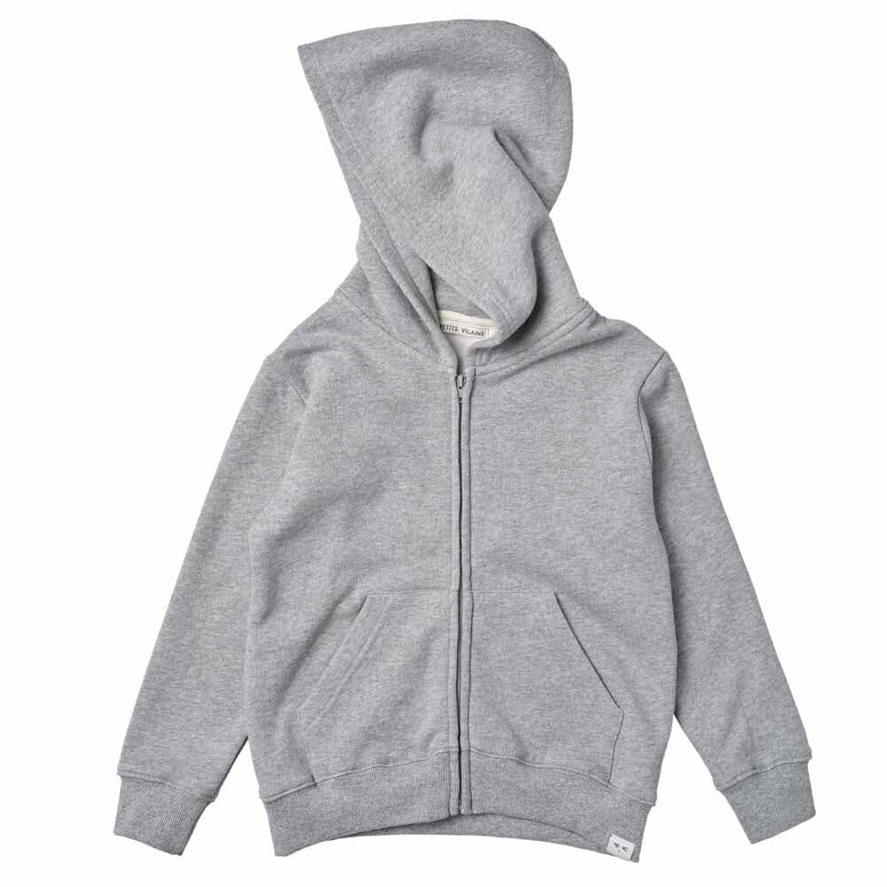 Felice Classic Zip-Up - Heather Grey Hoodies Petit Vilains 