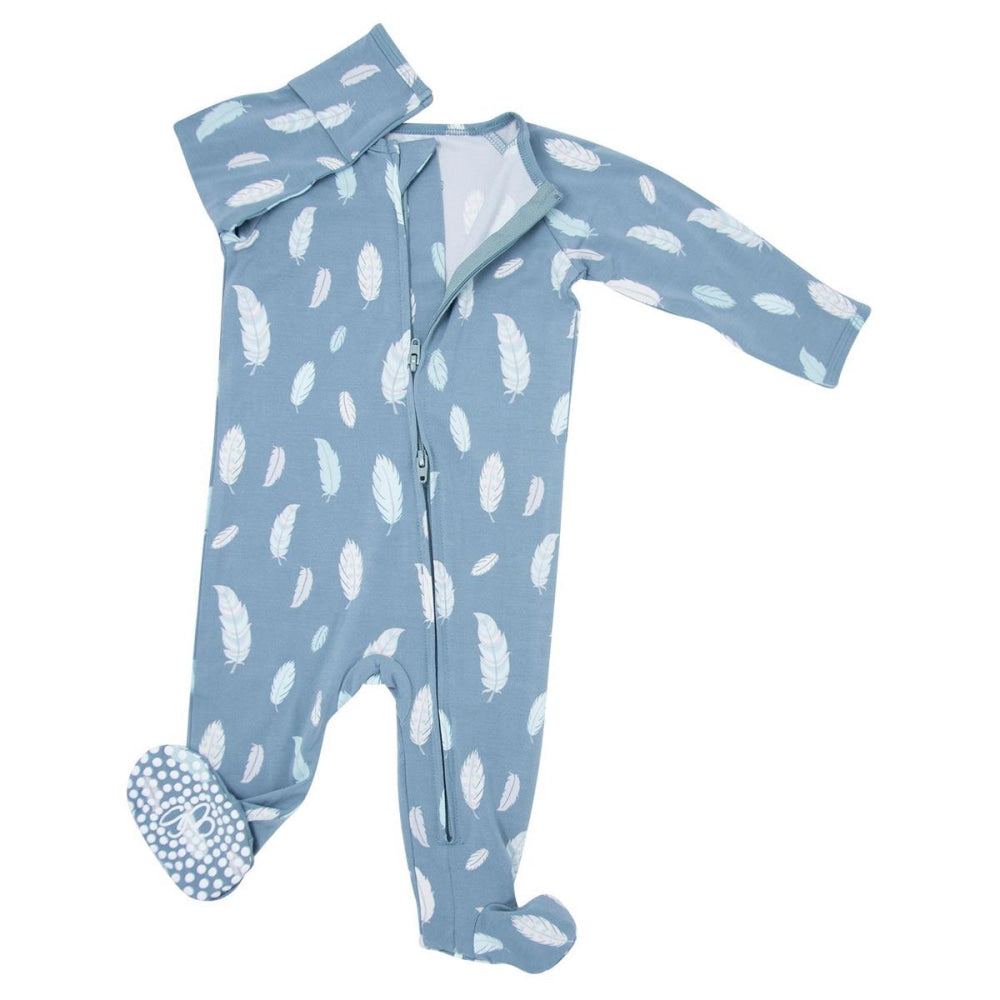 Zipper Footie - Feathers - Newborn - Onesie