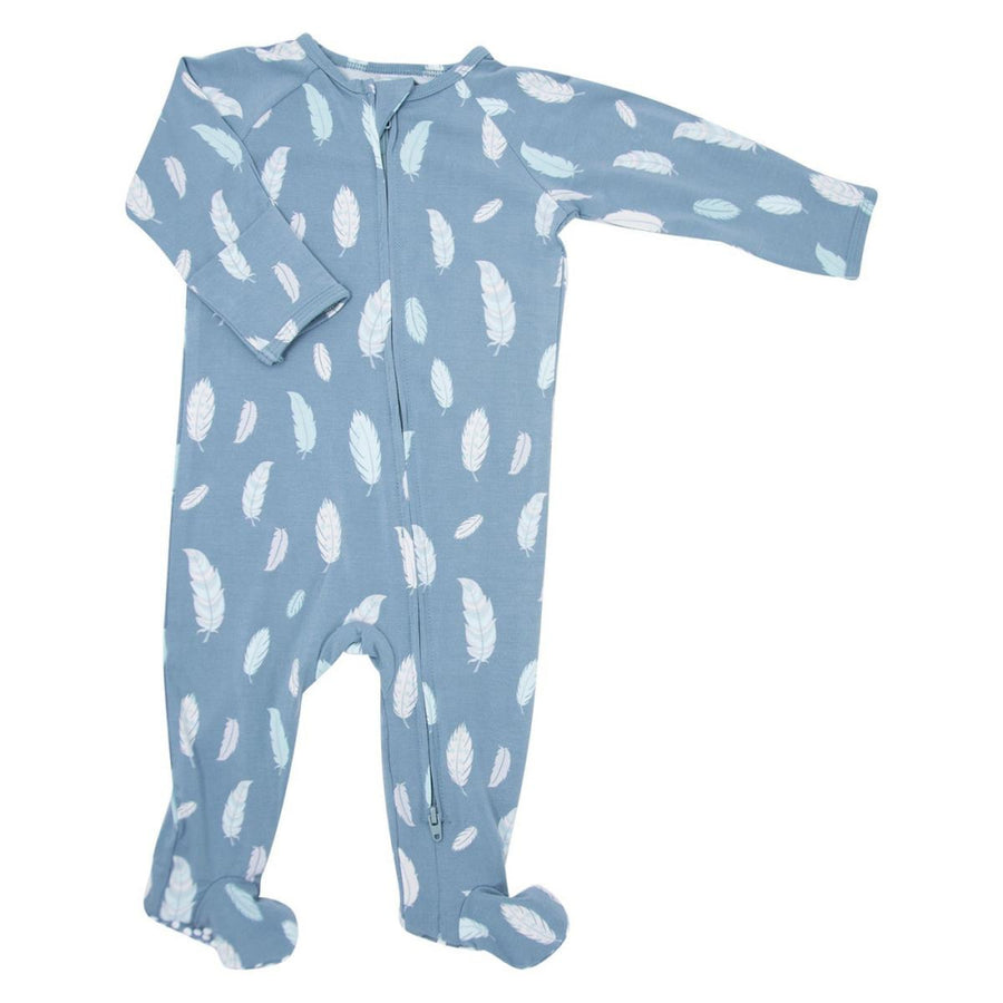 Zipper Footie - Feathers - Newborn - Onesie