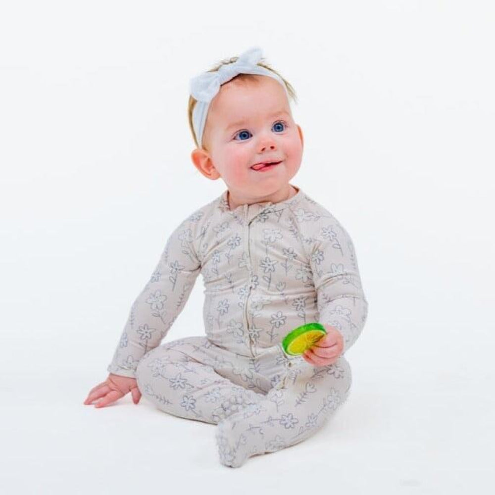 Zipper Footie - Grey Doodle - Onesie