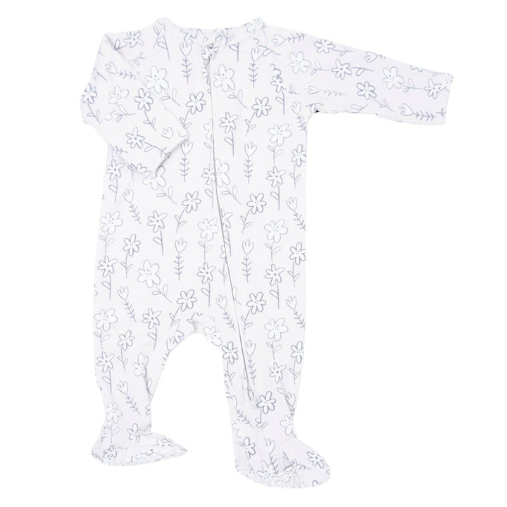 Zipper Footie - Grey Doodle - Onesie