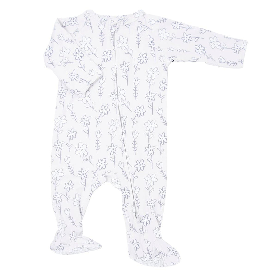 Zipper Footie - Grey Doodle - Onesie