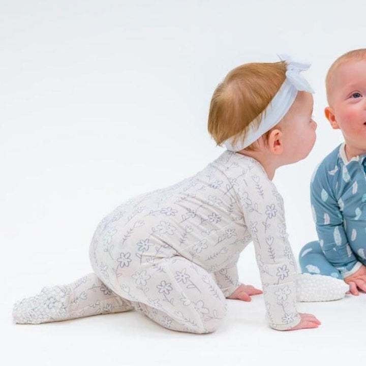 Zipper Footie - Grey Doodle - Onesie