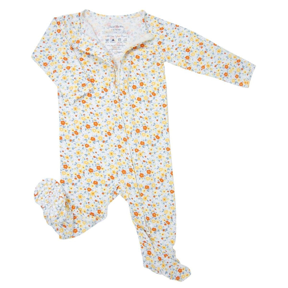 Zipper Footie - Liberty Floral - Onesie