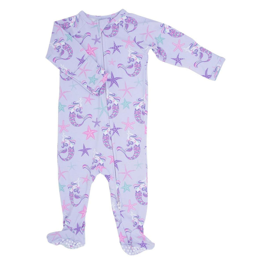 Zipper Footie - Mermaid Purple - Onesie
