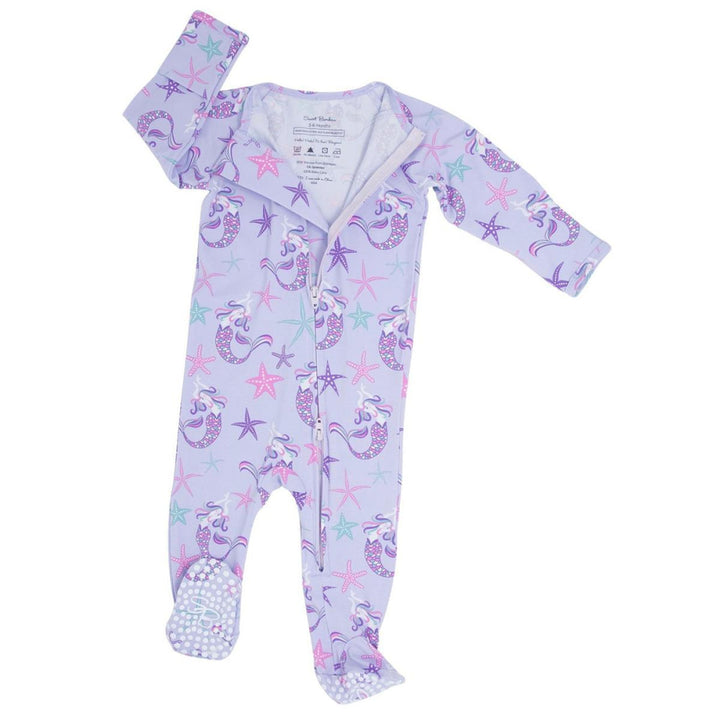 Zipper Footie - Mermaid Purple - Onesie
