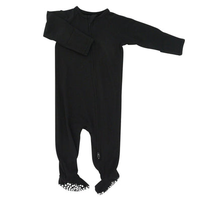 Zipper Footie - Midnight Black - Onesie