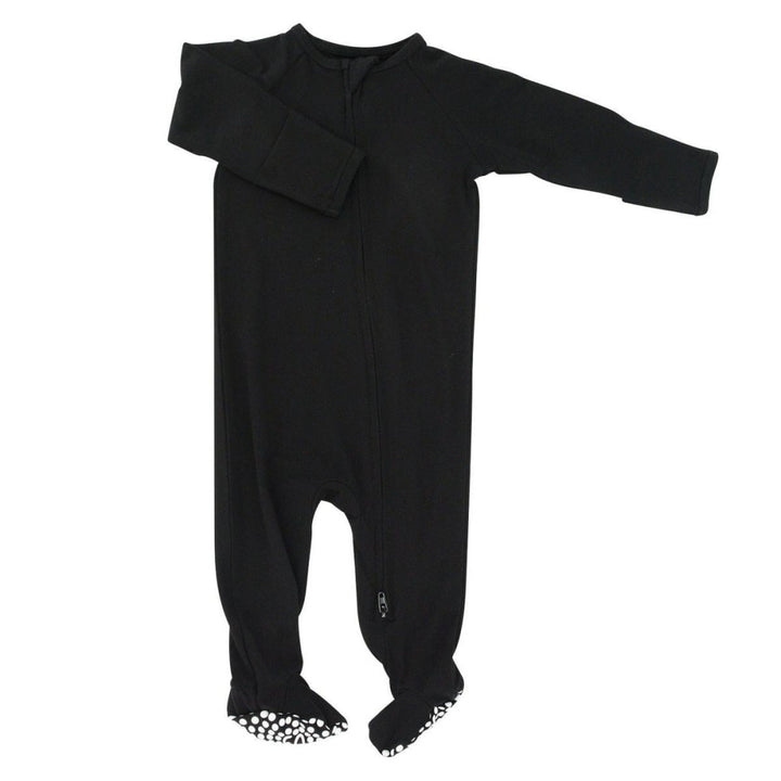 Zipper Footie - Midnight Black - Onesie