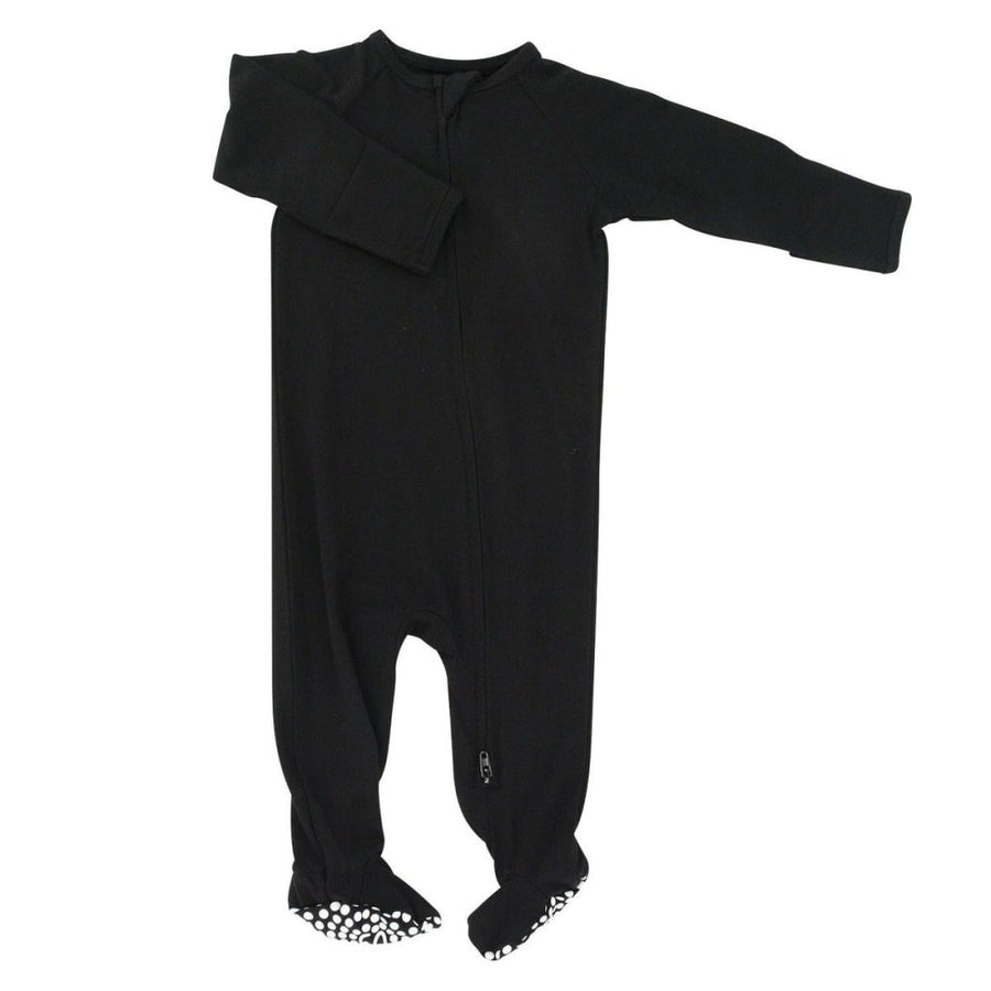 Zipper Footie - Midnight Black - Onesie