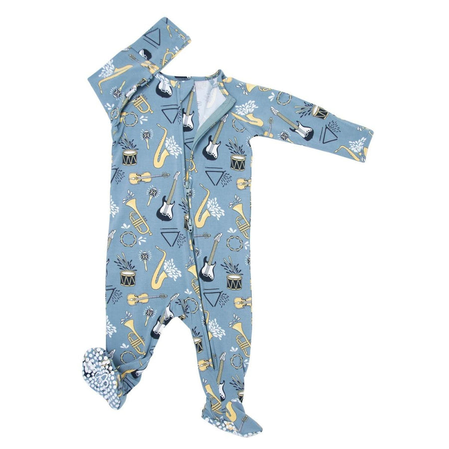 Zipper Footie - On That Note - Onesie