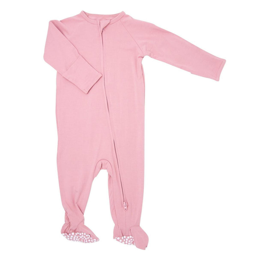 Zipper Footie - Pale Mauve - Onesie