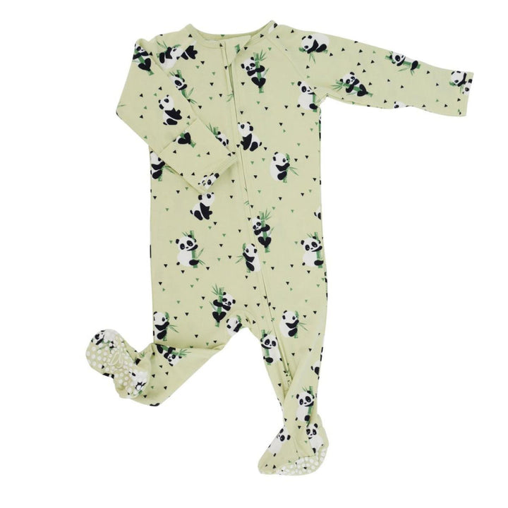 Zipper Footie - Panda Mint - Onesie