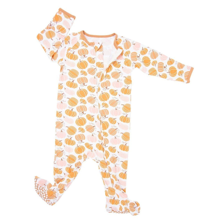 Zipper Footie - Pumpkin - Onesie