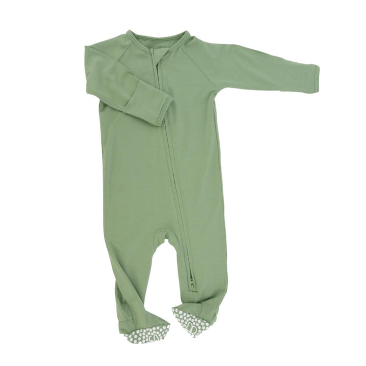 Zipper Footie - Shale Green - Onesie