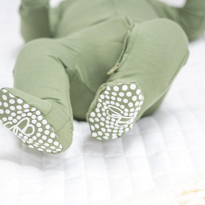 Zipper Footie - Shale Green - Onesie