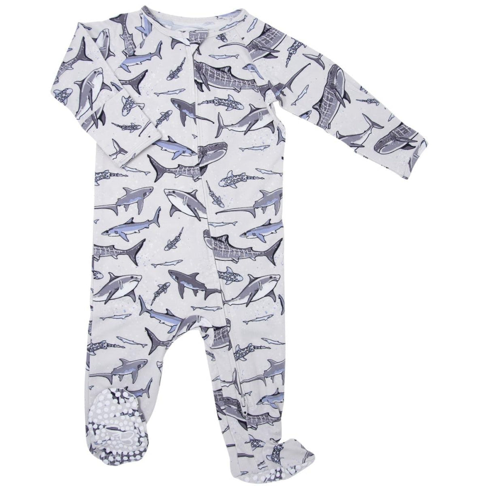 Zipper Footie - Sharks - Onesie